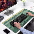 thumbnail image 2 of the Rolling Green Waves&nbsp;desk Mouse Padwaterproof,rubber+multispandexnon Slip MousepadDesk Pad for Office Home Game 31.5x15.7inches, 2 of 7