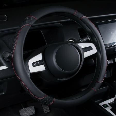 eing Steering Wheel Cover for Car,Truck,SUV,Jeep and More,Universal 15 inch,Anti-Slip,Sporty and Soft(Black)