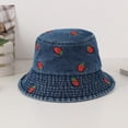 thumbnail image 7 of Vjnyvs Strawberry Print Bucket Hat - Cute Summer Beach Hat for Women Men, Sun Protection Wide Brim Fisherman Cap, 7 of 7