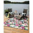 thumbnail image 2 of Jill Zarin Caribbean Outdoor Collection Area Rug - Saint Lucia (10' Square Multi/Black), 2 of 5