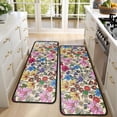 thumbnail image 4 of Kitchen Rugs Sets Of 2,Pioneer Flower Floral Print Pattern Anti Fatigue Kitchen Mat Rugs Non Slip Washable,Decorative Kitchen Floor Mats for Kitchen,Sink,Laundry,17"x47"+17"x47", 4 of 5