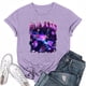 thumbnail image 1 of Nvse-KPop Demon Hunters Team T-Shirt – Unisex Short Sleeve Cartoon Graphic Tee for K-Pop and Movie Fans#Light Purple XL, 1 of 4