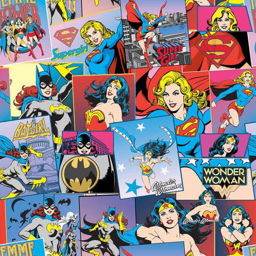 Justice League Sold By Fat Quarter 18x21 Fabric For Face Masks Wonder Woman Fabric DC Comics Fabric batgirl fabric