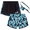 Blue Flowers, variant on dELiA*s Girls Athletic Shorts - 2 Pack Running Dophin Shorts for Girls with Fanny Pack (Sizes: 7-16)