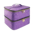 thumbnail image 1 of Qarigey Bolso organizador de esmalte de uñas fácil de llevar de nailon, organizadores de esmalte de uñas para retoques, de viaje o de viaje Juegos de manicura púrpura, 1 of 6