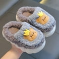 thumbnail image 3 of MEZZALL Kids Cartoon Slippers Girls Boys Memory Foam Comfy Home Slippers Warm Shoes Classic Toddler Footwear, Light Gray, 4-4.5 Years, 3 of 3