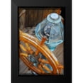 thumbnail image 2 of Foschino, Suzanne 11x14 Black Modern Framed Museum Art Print Titled - Old Sailboats Ship Wheel, 2 of 5