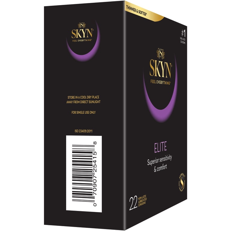 SKYN Elite Lubricated Non-Latex Condoms, 22 Count HSA/FSA Eligible -  Walmart.com