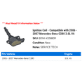 thumbnail image 2 of Ignition Coil - Compatible with 2006 - 2007 Mercedes-Benz C280 3.0L V6, 2 of 2