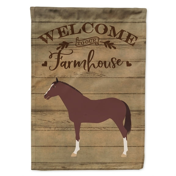 Carolines Treasures CK6857GF English Thoroughbred Horse Welcome Garden Size Outdoor-Flags, Multicolor