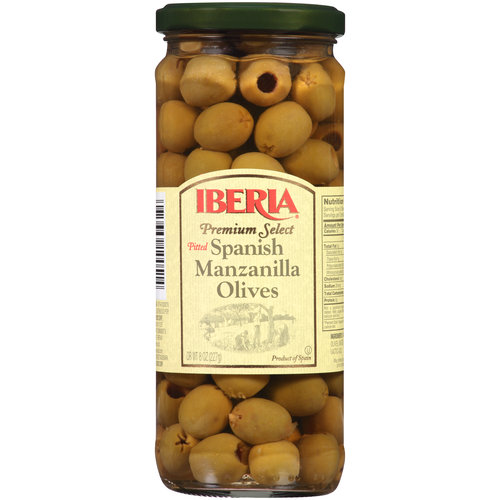 Iberia Pitted Spanish Manzanilla Olives, 8 oz