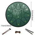 thumbnail image 5 of Hyasfey Steel Tongue Drum Compact Design Portable Easy to Use 11 Notes 6 Inches Rain Drum Musical Percussion Instrument, 5 of 7