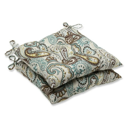 Discount Wrought Iron Patio Furniture Cushions Pillow Perfect Outdoor/ Indoor Tamara Paisley Quartz Wrought Iron Seat Cushion (Set of 2) ()