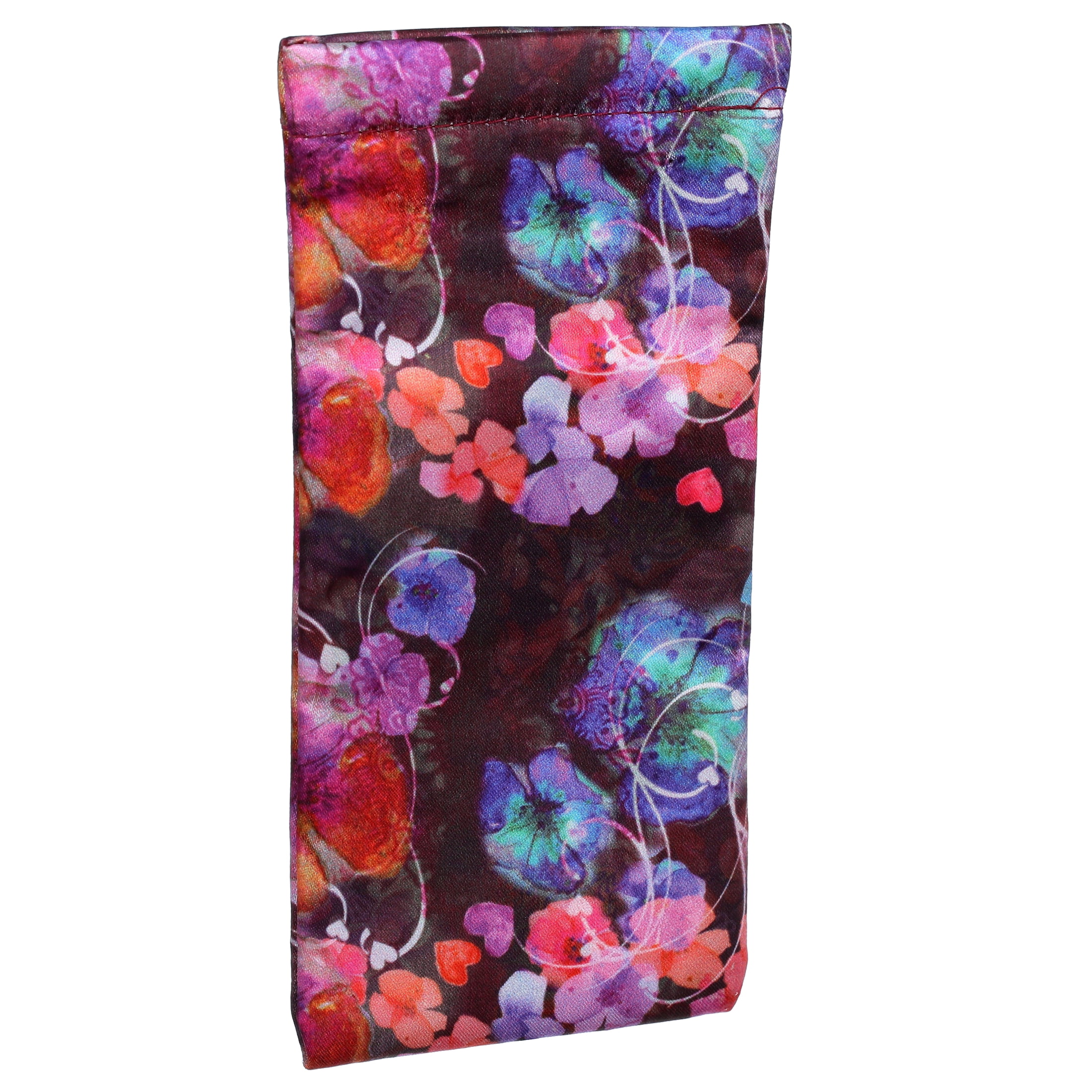 Caloptix Women's Cloth Floral Sqeeze Top Eyeglass Case