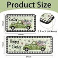 thumbnail image 3 of Happy Easter Truck Kitchen Rugs Set 2 Pieces Non Slip Kitchen Floor Rug and Mat Waterproof Kitchen Runner Rug Standing Area Mat for Holiday Bedroom Decor 17"x47"+17"x30", 3 of 6