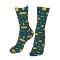 thumbnail image 6 of Xecao Camping Print Fashion No Heel Casual Crew Socks Cushioned Breathable for Men Women - Moisture wicking,Not easy to fade Suitable for daily, 6 of 7