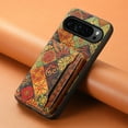 thumbnail image 6 of for Google Pixel 9 / 9 Pro Luxury Premium PU Leather + TPU Case with 3 Card Slots, Kickstand Back Case Floral Pattern Skin-Friendly Shock-resistance Cover for Google Pixel 9 / 9 Pro, Autumn, 6 of 6