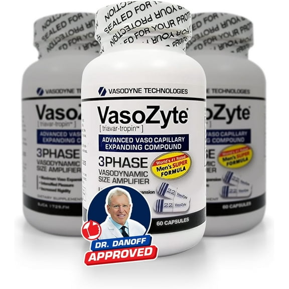 VasoZyte 3 Bottles - Supports Nitric Oxide & Healthy Blood Flow - with Our Exclusive Formula Featuring Oligopin, and Our Crystal Pure Extraction Process - for Well-Being - 3 Month Supply