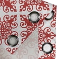 thumbnail image 4 of Ambesonne Valentine's Day Grommet Curtain, Western Scroll Art, 50" x 120", White Red, 4 of 6