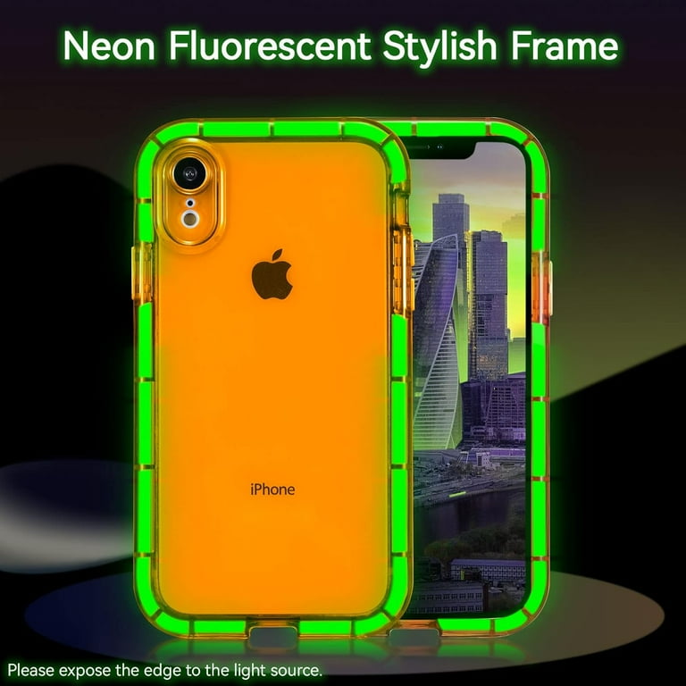 Luminous Phone Case for iPhone XR, Fluorescence TPU Shining in The