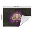 thumbnail image 3 of XMXT 1 Pcs Woven Placemats, Ace Poke Skull Fuchsia Print Stain Resistant Anti-Skid Placemat for Kitchen Table, 12 x 18 inches, 3 of 6