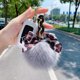 thumbnail image 4 of LLavero de piel de zorro con lazo de leopardo a la moda, cadena personalizada para llavero de coche, cadena para bolso de mujer, 4 of 5