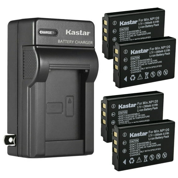 Kastar 4-Pack Battery and AC Wall Charger Replacement for Fieldpiece RLB2, Fieldpiece SCL2, SRL2, SRL2 Leak Detectors, SRL8, SRL8 Leak Detectors