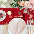 thumbnail image 6 of JingChun Red Love Hearts Leaves Valentine's Day Table Runner, Seasonal Holiday Kitchen Dining Table Decoration for Home Party Decor, 6 of 6