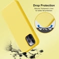 thumbnail image 3 of Compatible with iPhone 12 Pro Max Phone Case | Thickening Liquid Silicone | Anti-Scratch Microfiber Lining | Full-Body Duty Heavy Protection Case for iPhone 12 Pro Max Women Girls, Yellow, 3 of 12