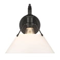 thumbnail image 4 of Yep by Golden Lighting Orwell 1-light Wall Sconce in Matte Black and Opal Glass, 4 of 8
