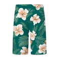 thumbnail image 4 of AOMPMSDX Mens Summer Digital 3D Printed Shorts Elasticated Waisted Beach Pants Green XXXL, 4 of 5