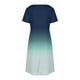 thumbnail image 5 of Vestido Corto de Verano Moda Gradiente Corto de Manga en V Cuello Vestido Casual, Poliéster Ligero de Verano, Lavado de Manos, 5 of 8