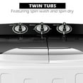 thumbnail image 6 of Gymax Compact Mini Twin Tub 8lbs Washing Machine Washer Spinner, 6 of 10