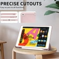 thumbnail image 6 of Aoub Case for iPad 6th Generation 2018 / 5th Generation 2017 with Pencil Holder, Slim Lightweight Soft TPU Back Smart Cover, Auto Sleep/Wake, Tri-fold Case for iPad 9.7 inch, Pink, 6 of 8