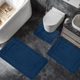 thumbnail image 4 of Clearance! Dmlowu Bathroom Rugs Sets 3 Piece Soft Thick Bathroom Rugs Extra Soft Non Slip Machine Washable Bathroom Rugs High Absorbent Quicker Dry Bath Mats for Bathroom Floor Tub Shower, 4 of 9