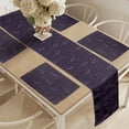 thumbnail image 2 of Ambesonne Galaxy Table Runner & Placemats, Zodiac Planets Cosmic Libra, Placemat 4 pcs + Runner 14"x72", Plum Pale Pink, 2 of 2