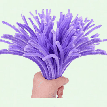 100pcs Purple Pipe Cleaners Craft Supplies, Chenille Stems for Crafts, Art and Craft Supplies