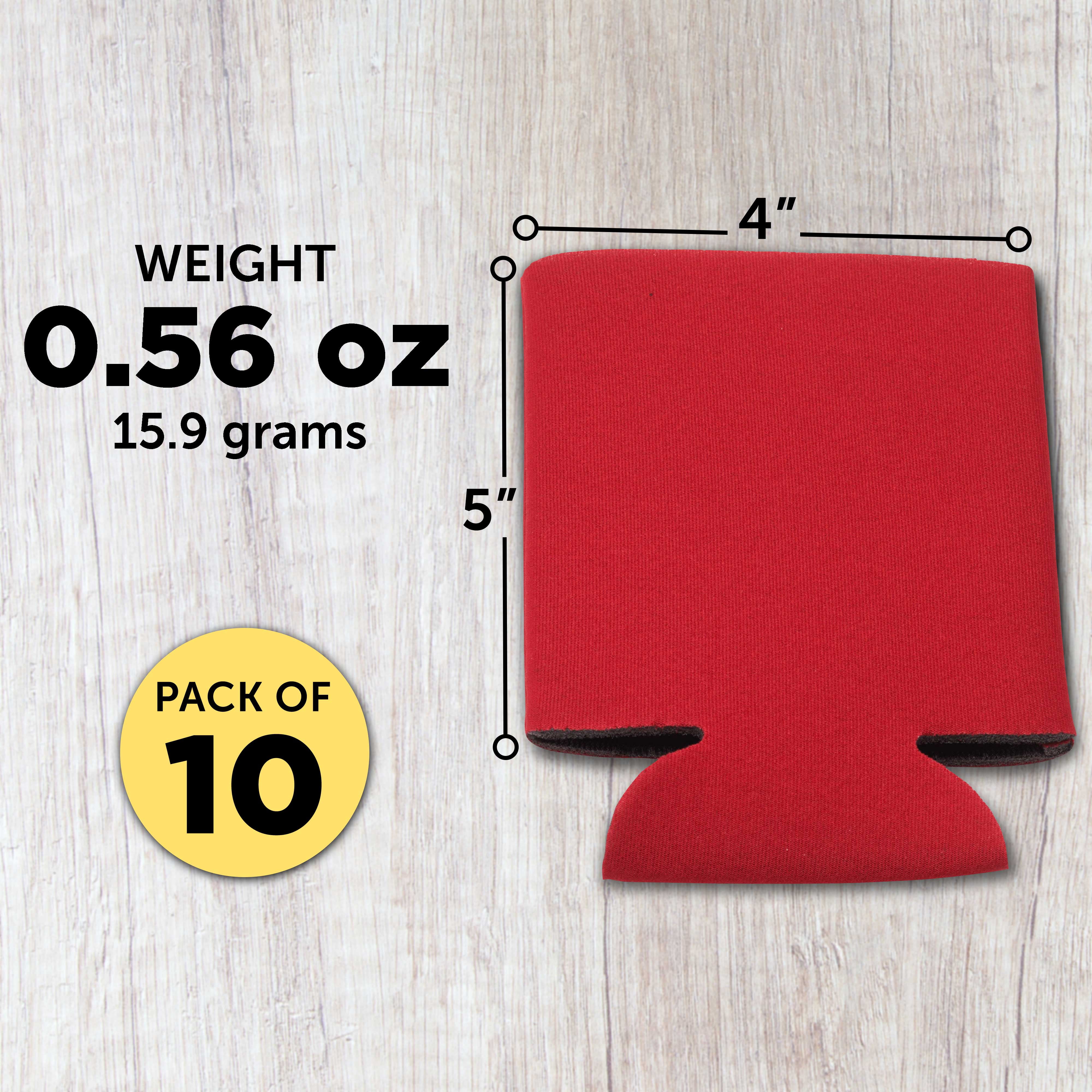 Collapsible Can Coolers Set of 25, Bulk Pack - Keep Your Beer Cold, Insulated Can Holder - Red