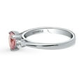 thumbnail image 3 of BERRICLE Sterling Silver 3-Stone Wedding Engagement Rings 0.7 Carat Red Heart Shaped Cubic Zirconia CZ Heart Promise Ring for Women, Rhodium Plated Size 9, 3 of 13