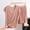 Pink, variant on Women Summer Pajamas Set 2 Piece Soft Modal Loungewear Solid Short Sleeve Shirts and Flowy Pants