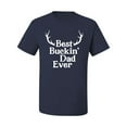 thumbnail image 2 of Wild Bobby, Best Buckin Dad Ever Funny Hunting, Father's Day, Men Graphic Tees, Navy, Small, 2 of 3