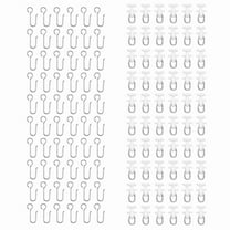 120Pcs Curtain Track Roller White Smooth Glidings Ceiling Mount Rails Hook