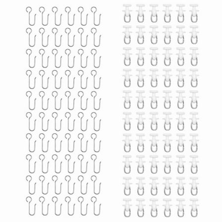 120Pcs Curtain Track Roller White Smooth Glidings Ceiling Mount Rails Hook