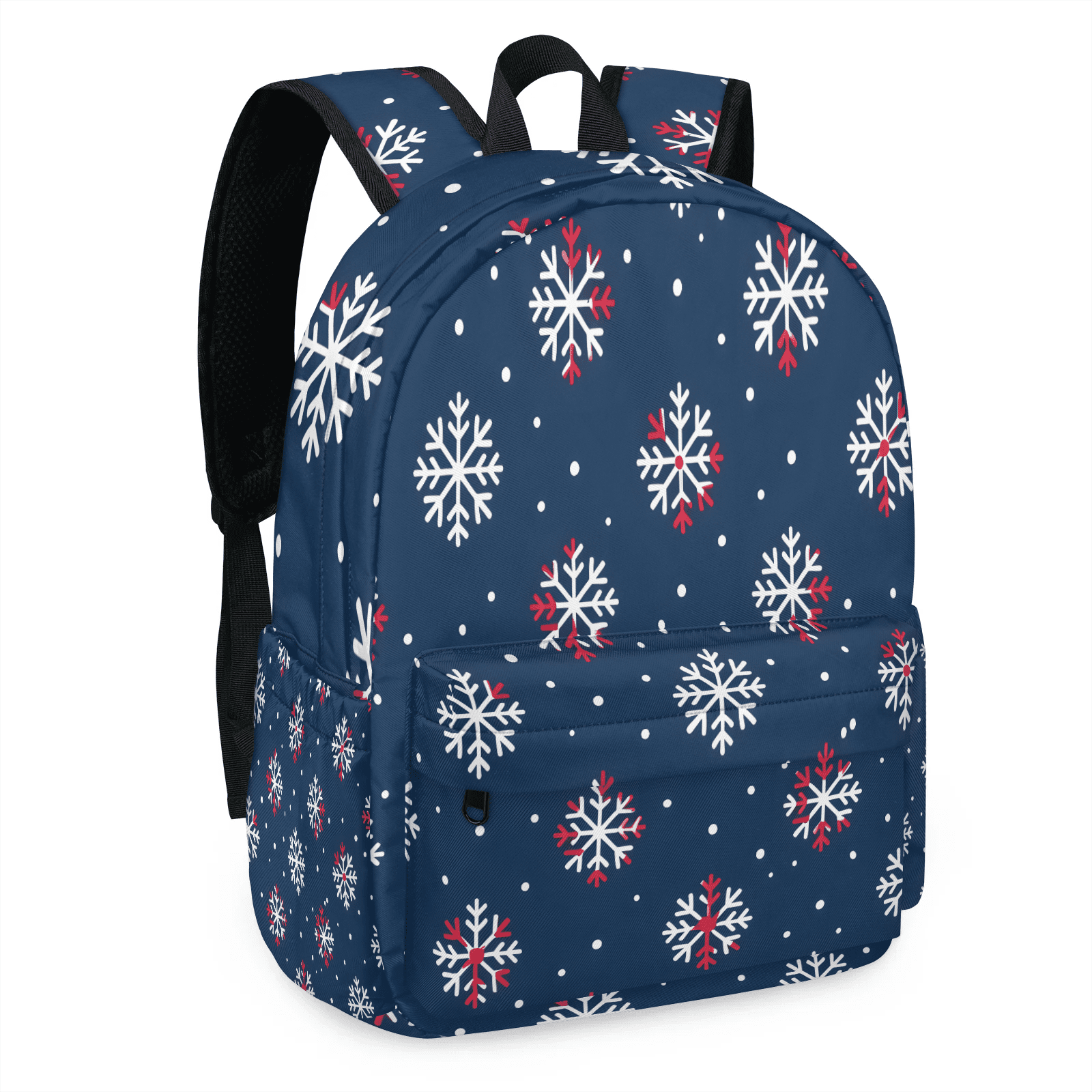 Herdesigns Christmas Snowflake Backpack for Men Women, Lightweight Laptop Backpack 16.3 Inch Winter Casual Daypack for Travel Work Commuter
