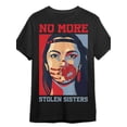 thumbnail image 1 of Camiseta gráfica "No More Stolen Sisters", cuello redondo, estilo casual con elasticidad media, color liso con detalle de aplique, corte regular - negro, ropa casual | Camisa con mensaje social | Text, 1 of 5