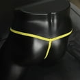 thumbnail image 5 of khonts Men's Pearls Strappy G-String Thong Cut out Panties T-Back Thongs Jockstrap Underwear Yellow M, 5 of 6