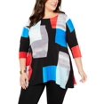 thumbnail image 2 of Alfani Blouse Tunique Imprimée pour Femmes, Multicolore, Grande Taille, 1X, 2 of 2