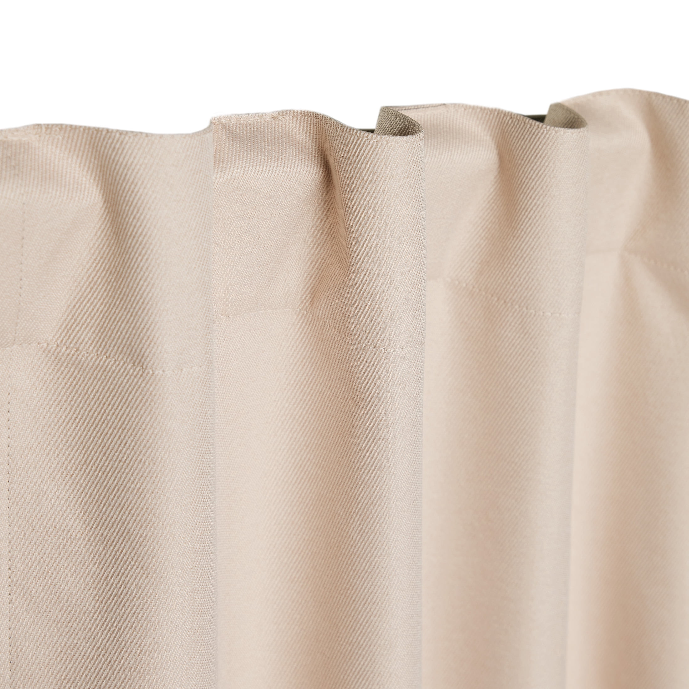 Mainstays Beige Solid Blackout Rod Pocket with Back Tabs Curtain Panel Pair, Set of 2, 30" W x 63" L