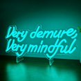 thumbnail image 4 of Very Demure, Very Mindful Neon Sign - Blue Neon Wall Art, Yoga Room Decor, Mindfulness Gift$$Tools & Hardware Other, 4 of 7