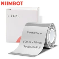 NIIMBOT B3S Labels, 2"x 2.76"(50x70mm) Thermal Sticker Label for B3S Label Maker, 1 Roll of 110 (Clear)